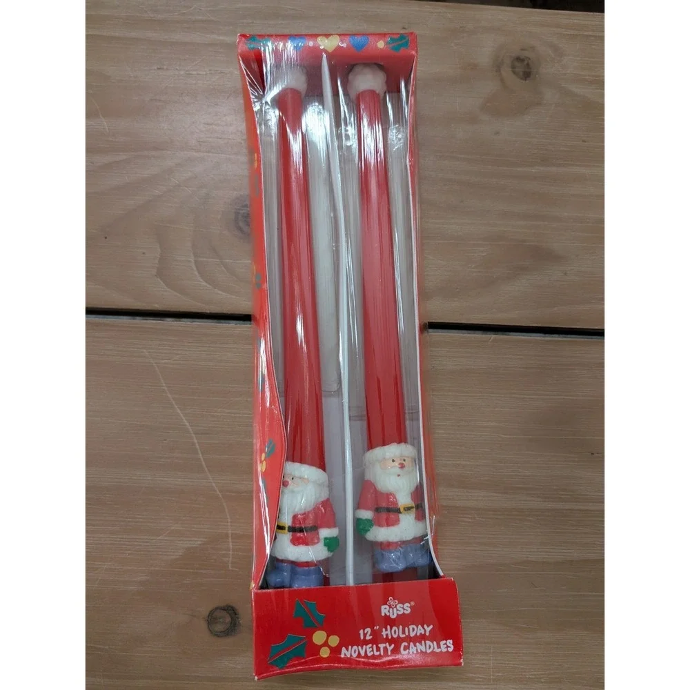 Vintage Russ Santa Claus Candles‎ 12